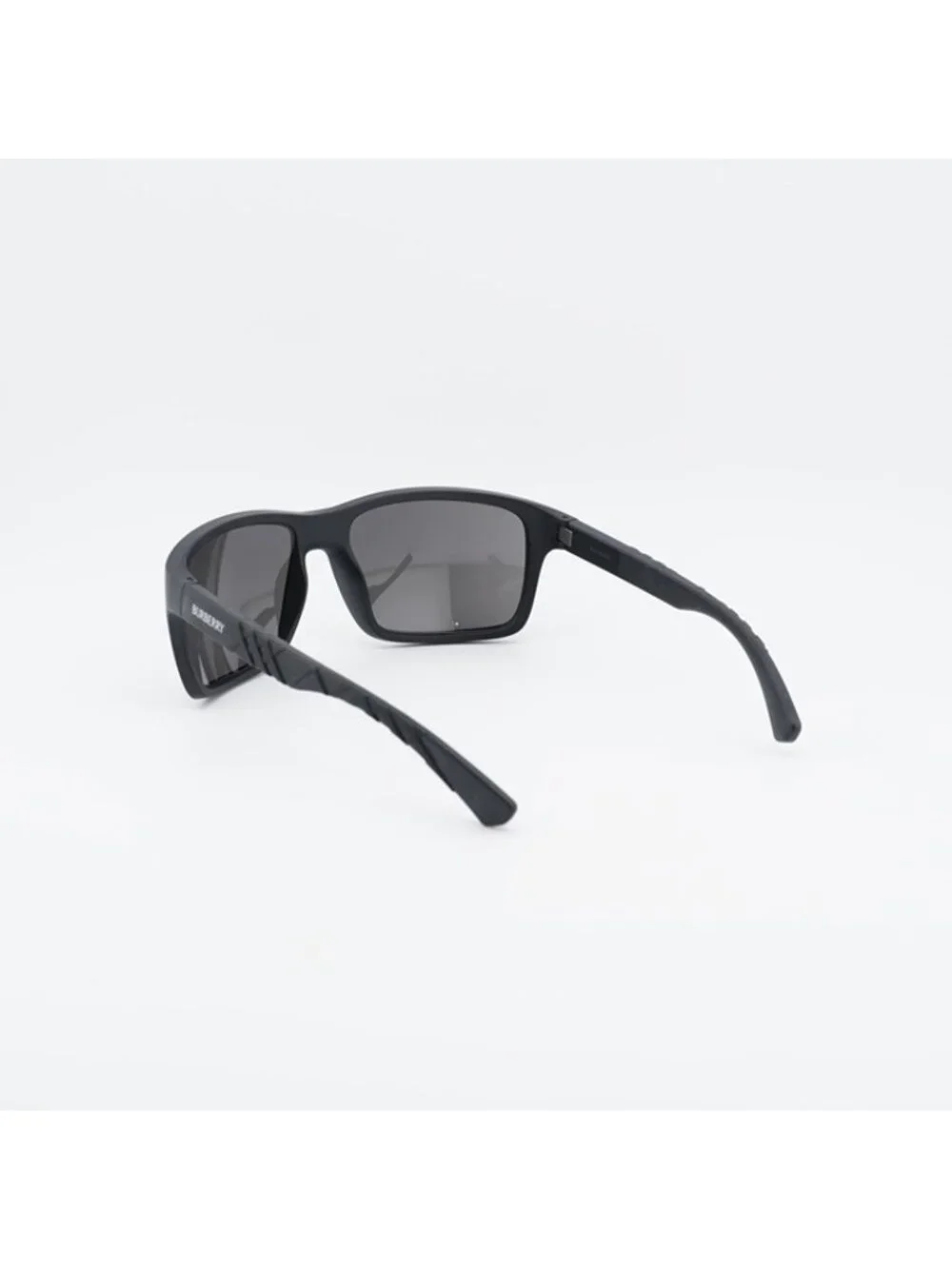 Burberry BE4483 34646G Sunglasses Black Rectangle Frame, Grey Mirror Lenses